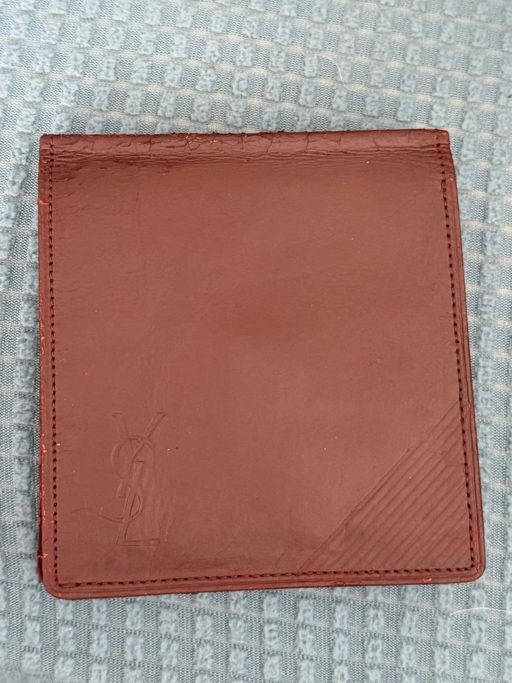 Yves Saint Laurent Men's Burgundy Leather wallet